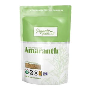 Organic Grains Amaranth - 3 lbs. (48 oz.) - Non GMO Organic Amaranth Grain & Amaranth Seeds - Vegan, Keto, Kosher and Paleo Friendly Whole Amaranth Grains