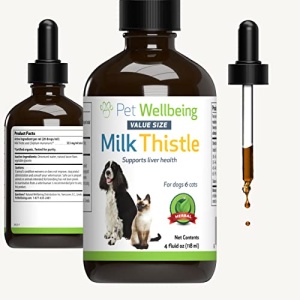 Pet Wellbeing Milk Thistle for Dogs & Cats - Supports Liver Health, Protects Liver - Glycerin-Based Natural Herbal Supplement - 4 oz (118 ml)