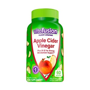 Vitafusion Apple Cider Vinegar Gummies, 500mg Apple Cider Vinegar per Serving Plus B Vitamins, 75ct (30 Day Supply), Natural Apple Cider Flavor from America’s Number One Gummy Vitamin Brand