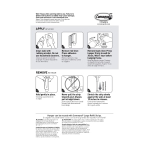 Command 10014485 Picture-Hanging Hooks, Large, White, 3 Count