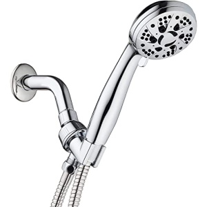 AquaDance High Pressure 6-Setting 3.5" Chrome Face Handheld Shower with Hose for the Ultimate Shower Experience! Officially Independently Tested to Meet Strict US Quality & Performance Standards!